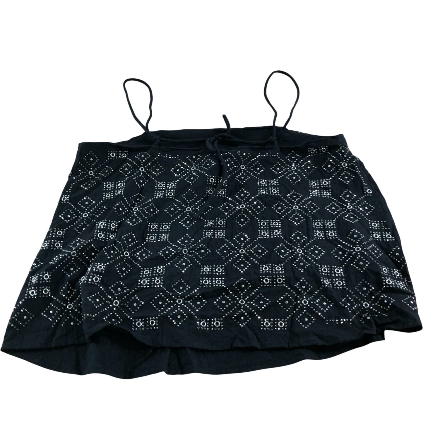 River Island Women's Black Embellished Camisole Top Size UK12