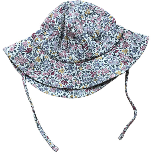 H&M Floral Print Sun Hat Size 6-12 Months Baby Girls