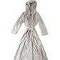 Fleece Hooded Bathrobe Plush Cotton Organic Material Size XL