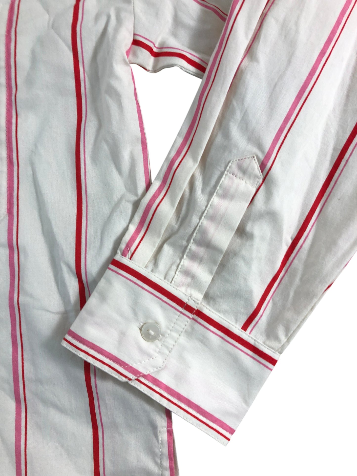 Des Petits Hauts Ulysse Shirt Size Large Women's Cream Red Striped