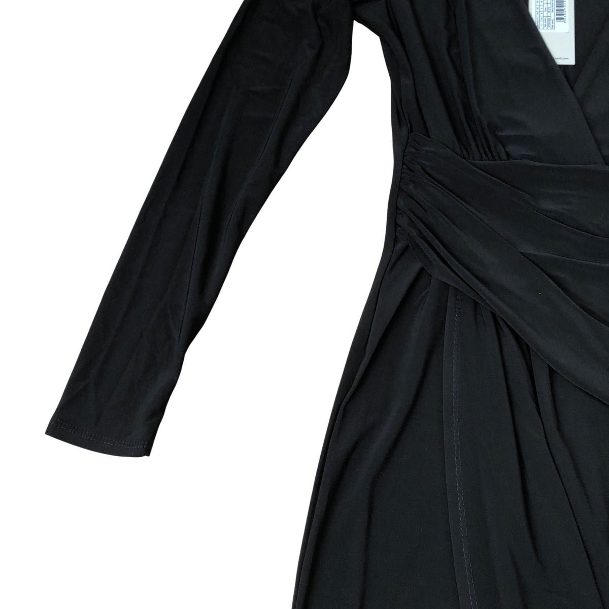 Black Harlow Dress Women's Long Sleeve Wrap Style Black Size 6