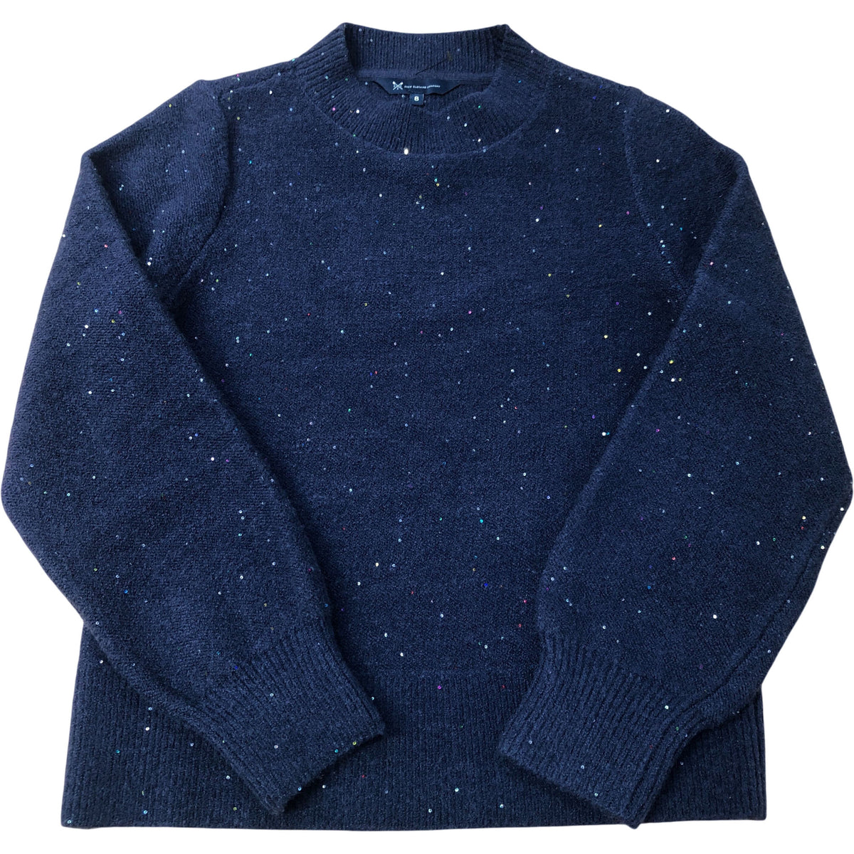 Crew Clothing Company Navy Sparkle Crew Neck Sweater Size 8