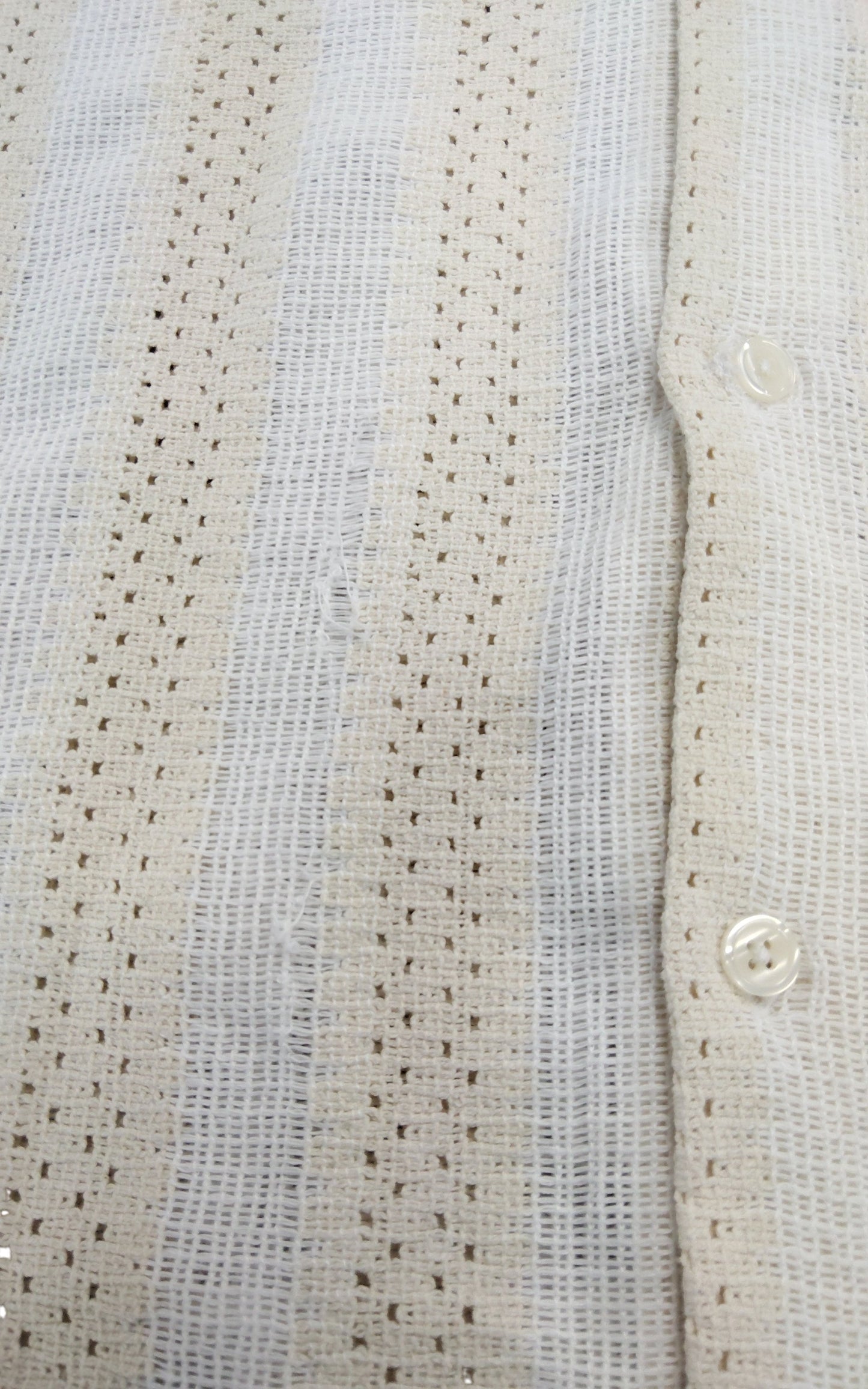 River Island L Button Up Shirt New White Striped Casual Men's Top