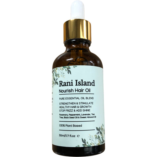 Rani Island Nourish Hair Oil 50ml Pure Essential Oil Blend 100 Plant Based