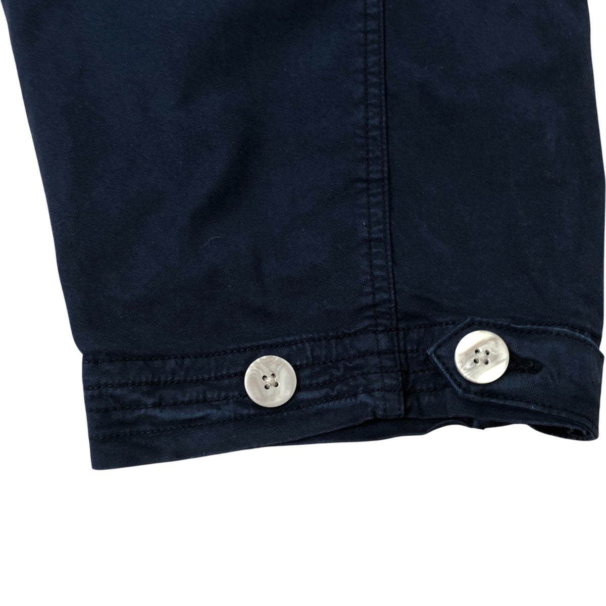 Blue Cotton Blend Barrel Chino Trousers