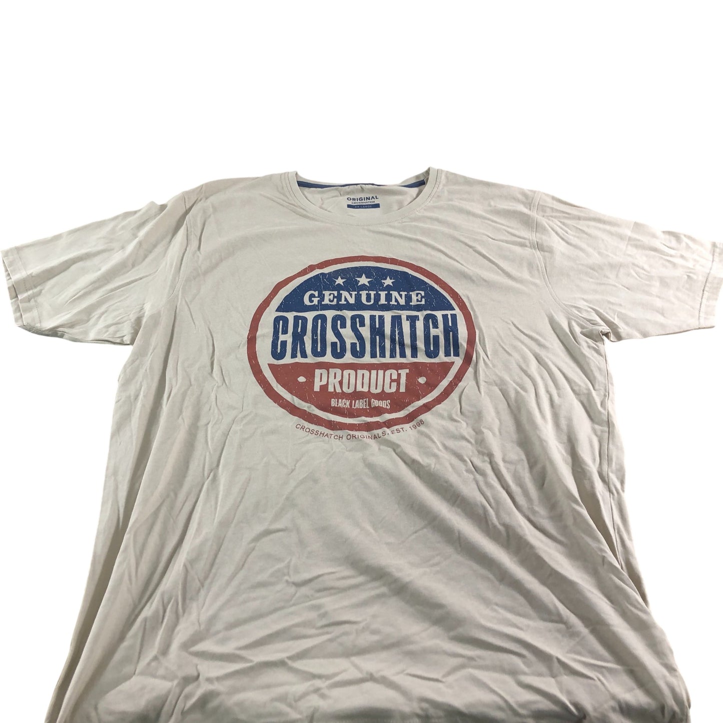 Crosshatch Product Men's T-Shirt Genuine Black Label Goods Cotton Beige XXL