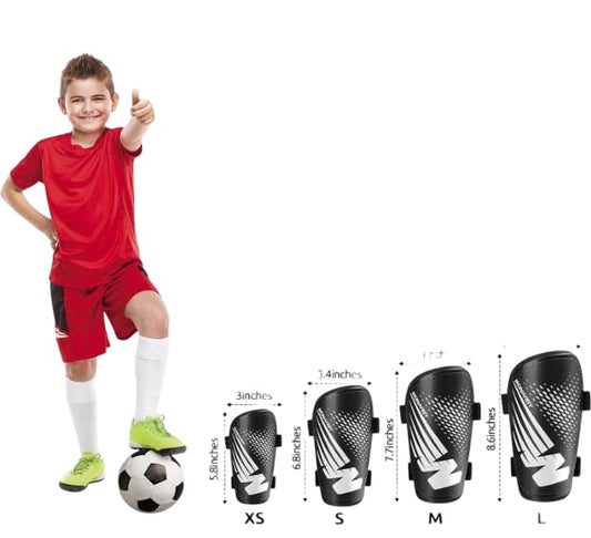 Wonarty Soccer Shin Guards Size XS Black Children Protection Gear New