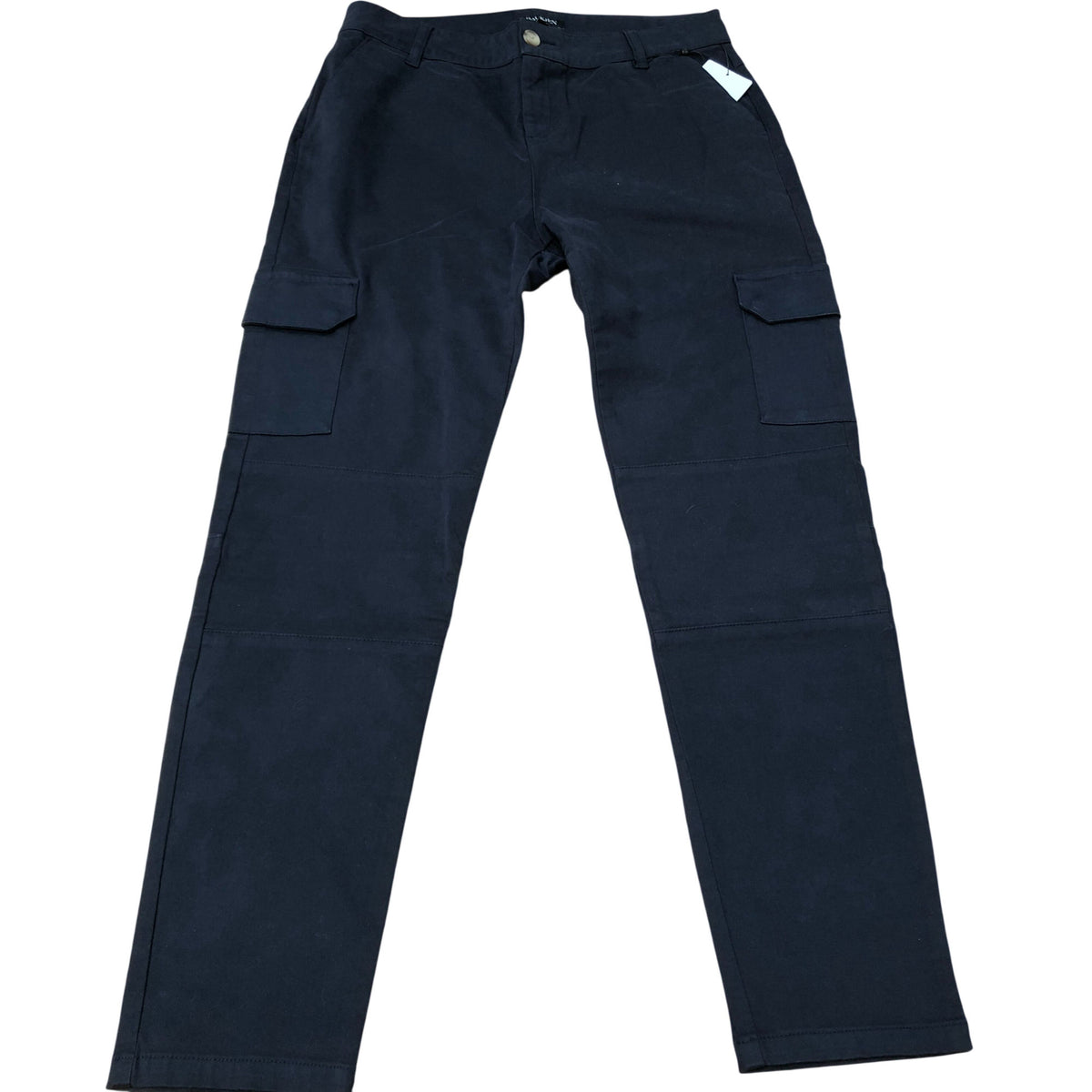 Baukjen Cargo Pants UK10 Women's Navy Cotton Stretch Fitted Trousers