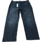 River Island Denim Jeans Slim Fit Black Dark Wash Cotton Blend UK18