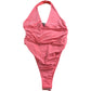 River Island Women's Coral Halter Neck Stretchy Bodysuit - Size XS