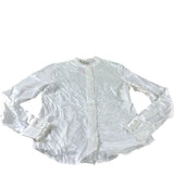 Ivory Ruffle Shirt - Size 10