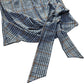 River Island Women's Checked Blouse Stylish Short Sleeves Tie Front Tops