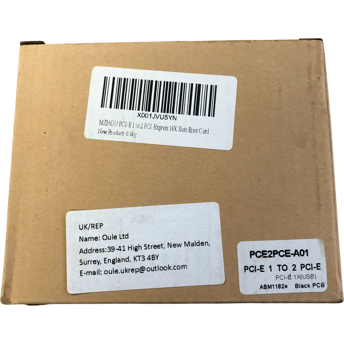 Oule PCE2PCE A01 PCI-E 1 To 2 PCI-E Express 16X Slots Riser Card