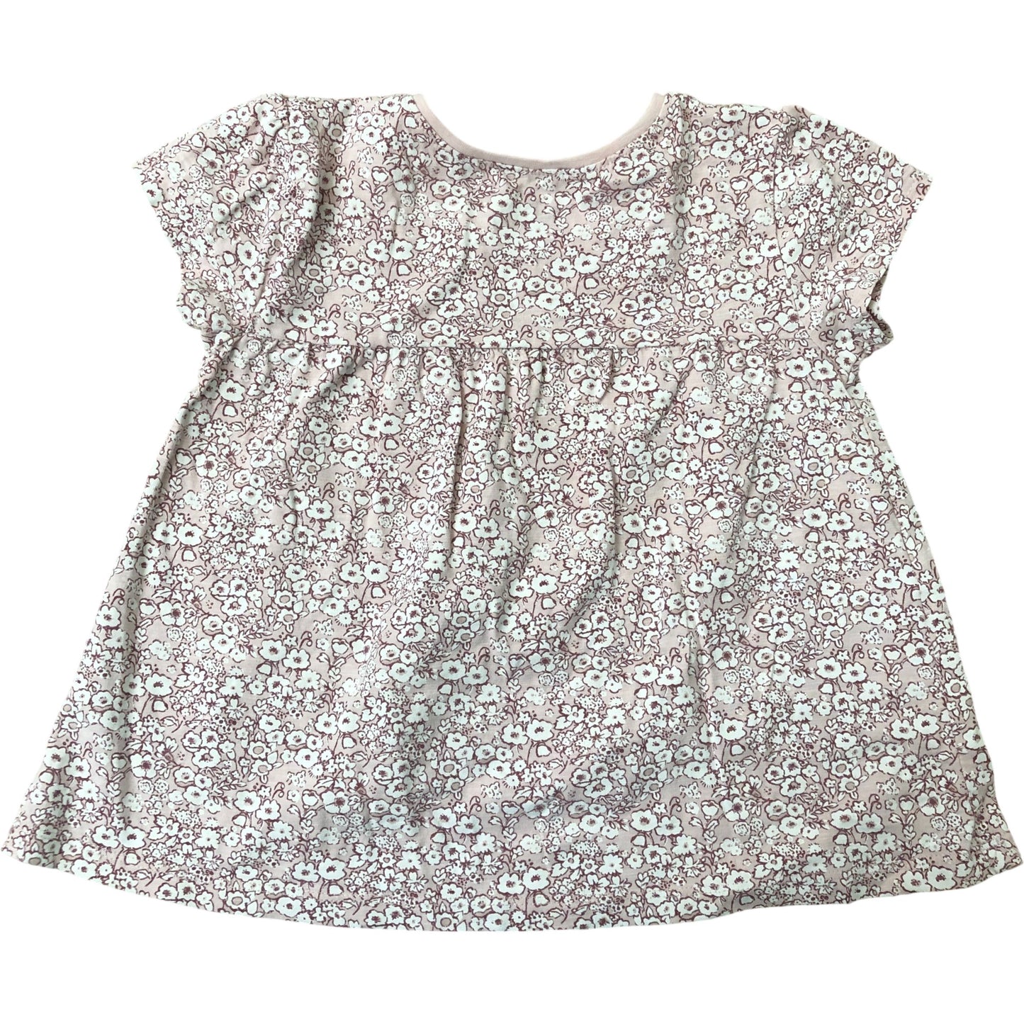 Girls Floral Pattern Top Size 5-6 Years Organic Cotton Pink