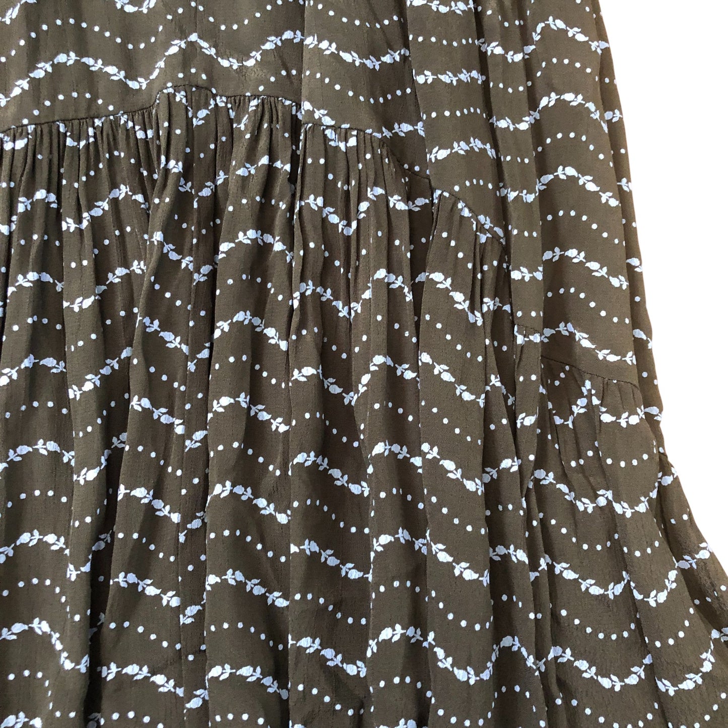 Summer Maxi Dress Women's Black Blue Patterned Flowy Size 12
