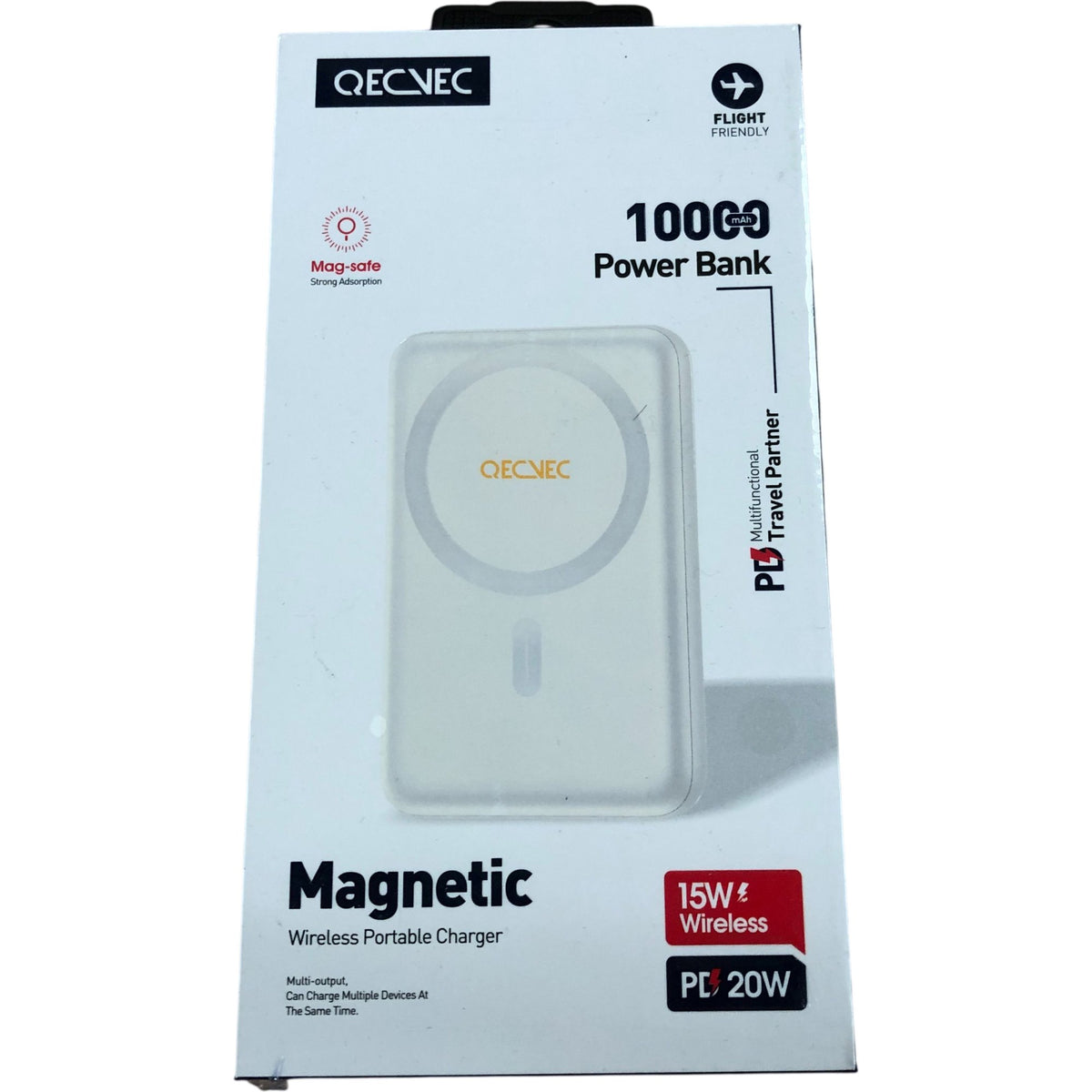 QECVEC Q22 10000mAh Magnetic Wireless Power Bank Portable Charger 15W