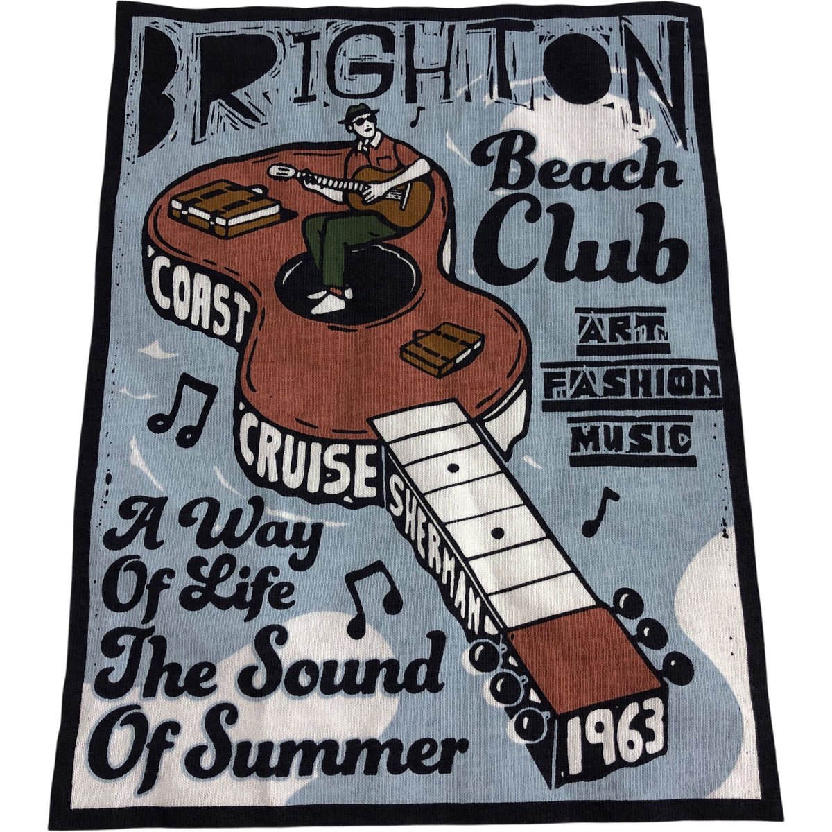Ben Sherman Brighton Beach Club T-Shirt White 1963 Size Large