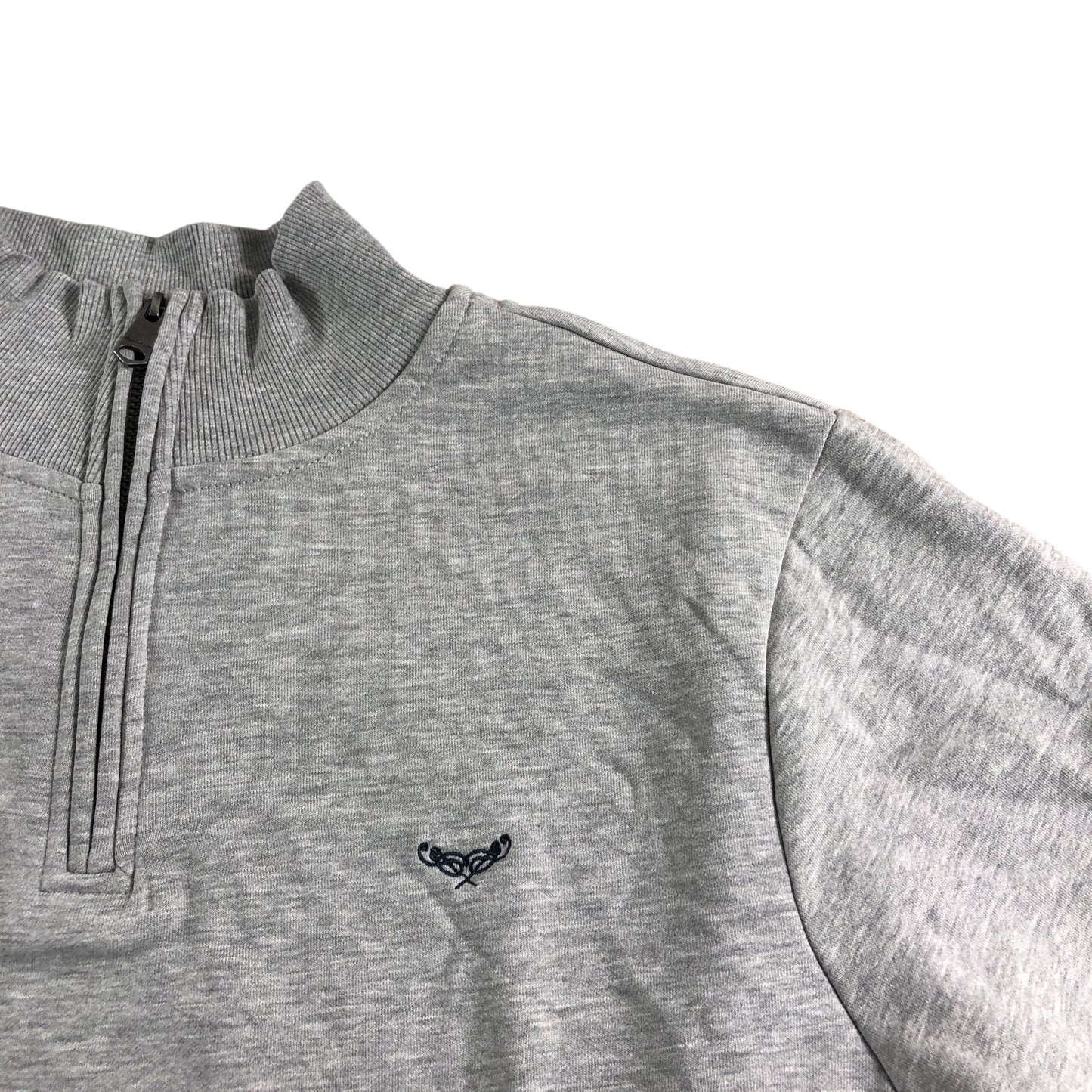 Threadbare 2XL Women's Quarter Zip Sweatshirt Grey Regular Fit Lightweight