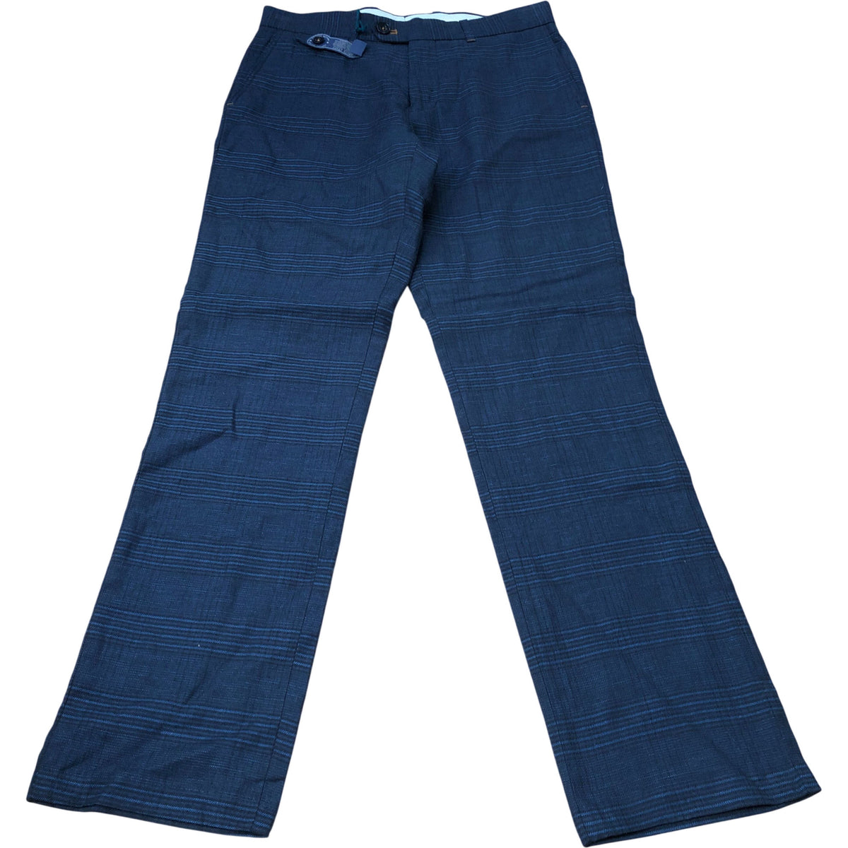 Harrison Check Trousers 30R Men's Deep Blue
