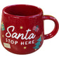 Santa Stop Here Red Mug Seasonal Drinkware