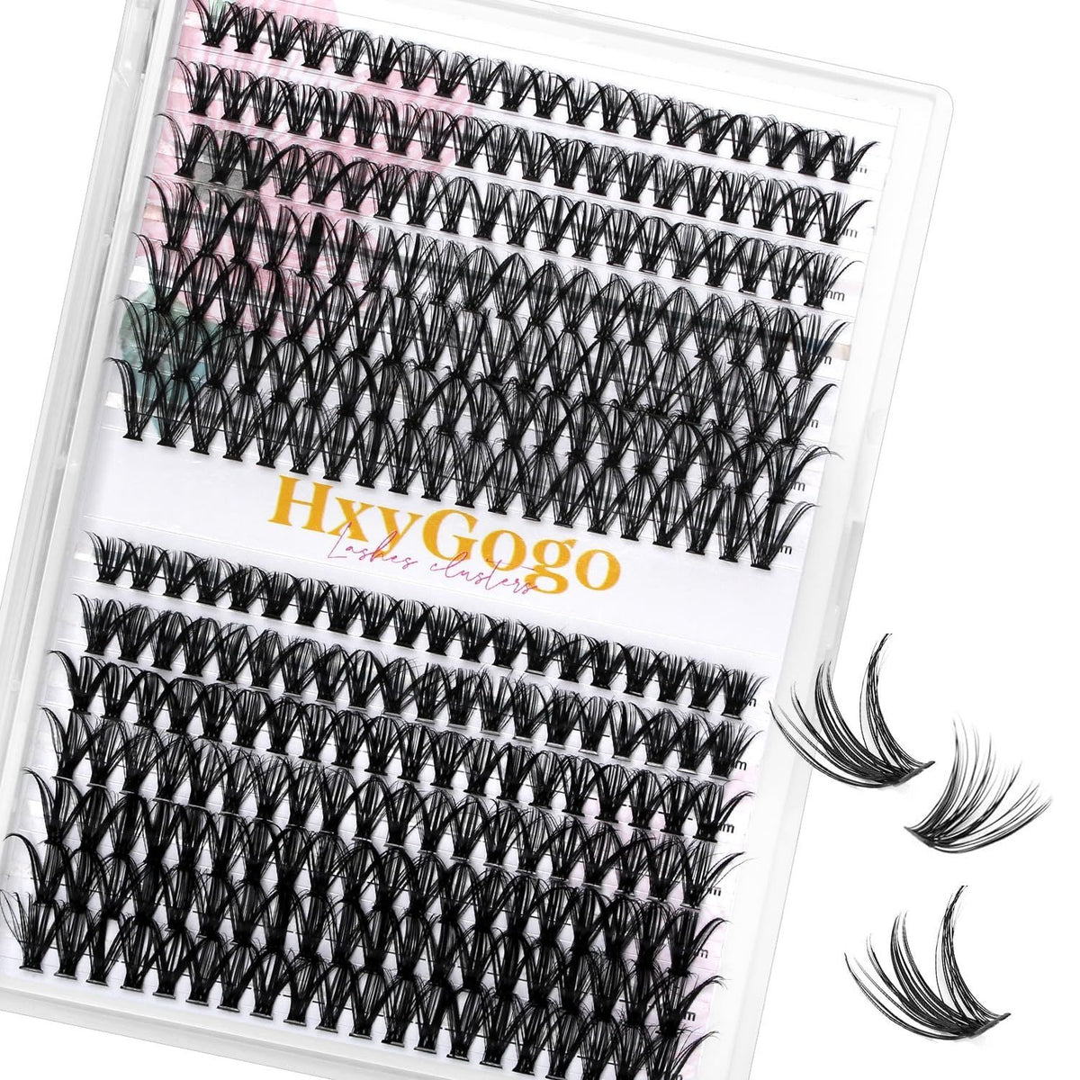 HxyGogo Lash Clusters DIY Eyelash Extensions Reusable Individuals 30D 40D Mix
