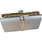 Stylish Glitter Clutch Bag With Chain Strap Gold Elegant Evening Handbag