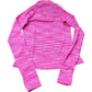 Montirex Zip Neck Top UKXS Women's Long Sleeve Sportswear Pink Stripe