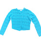 River Island Girls Cardigan 9-10 Years Knit Layered Aqua Blue Patterned