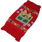 Festive Christmas Dog Sweater Red With Present Detail