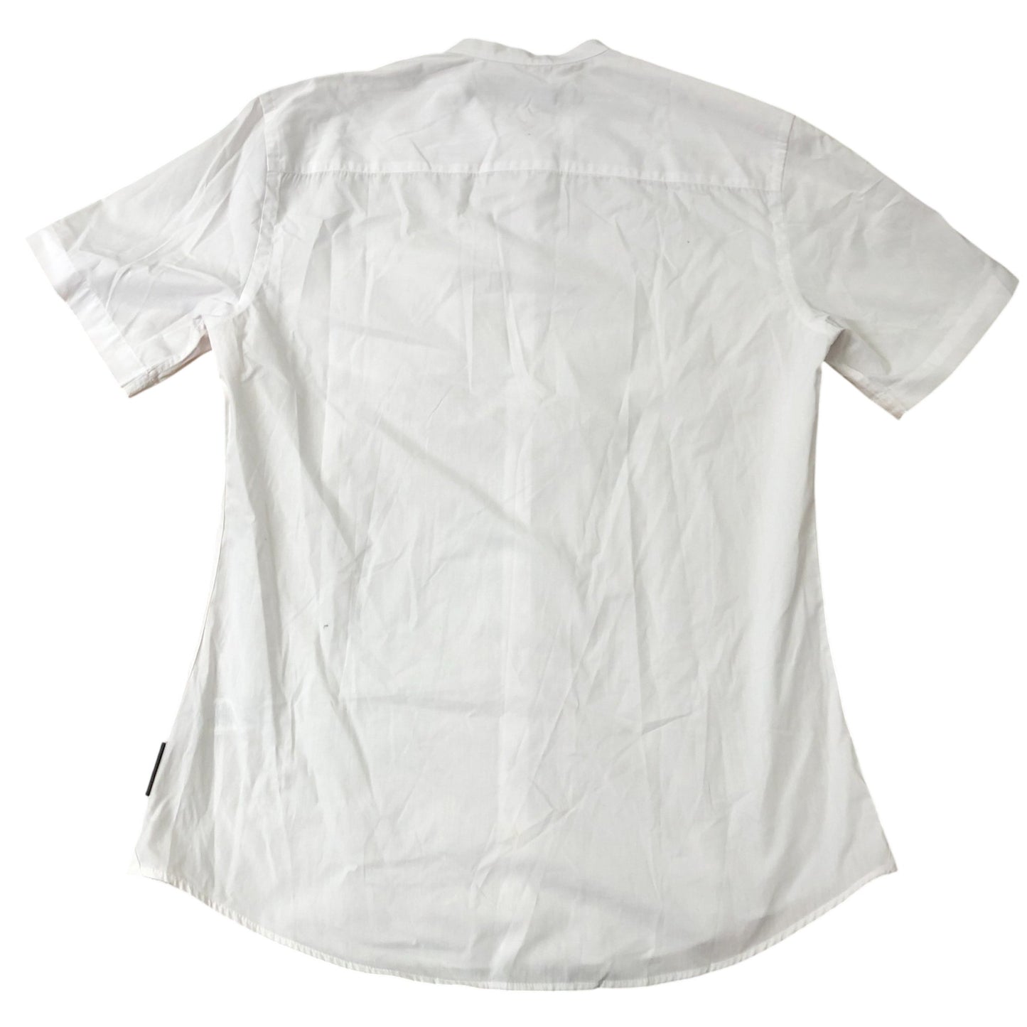 French Connection M Women's Short Sleeve White Collarless Shirt