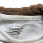 Newborn Baby Playsuit 2 Part Set Brown Fleece Bodysuit with White Sleeves