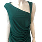 Lauren Ralph Lauren Asymmetrical Ruched Dress UK12 Women's Green Evening Wear