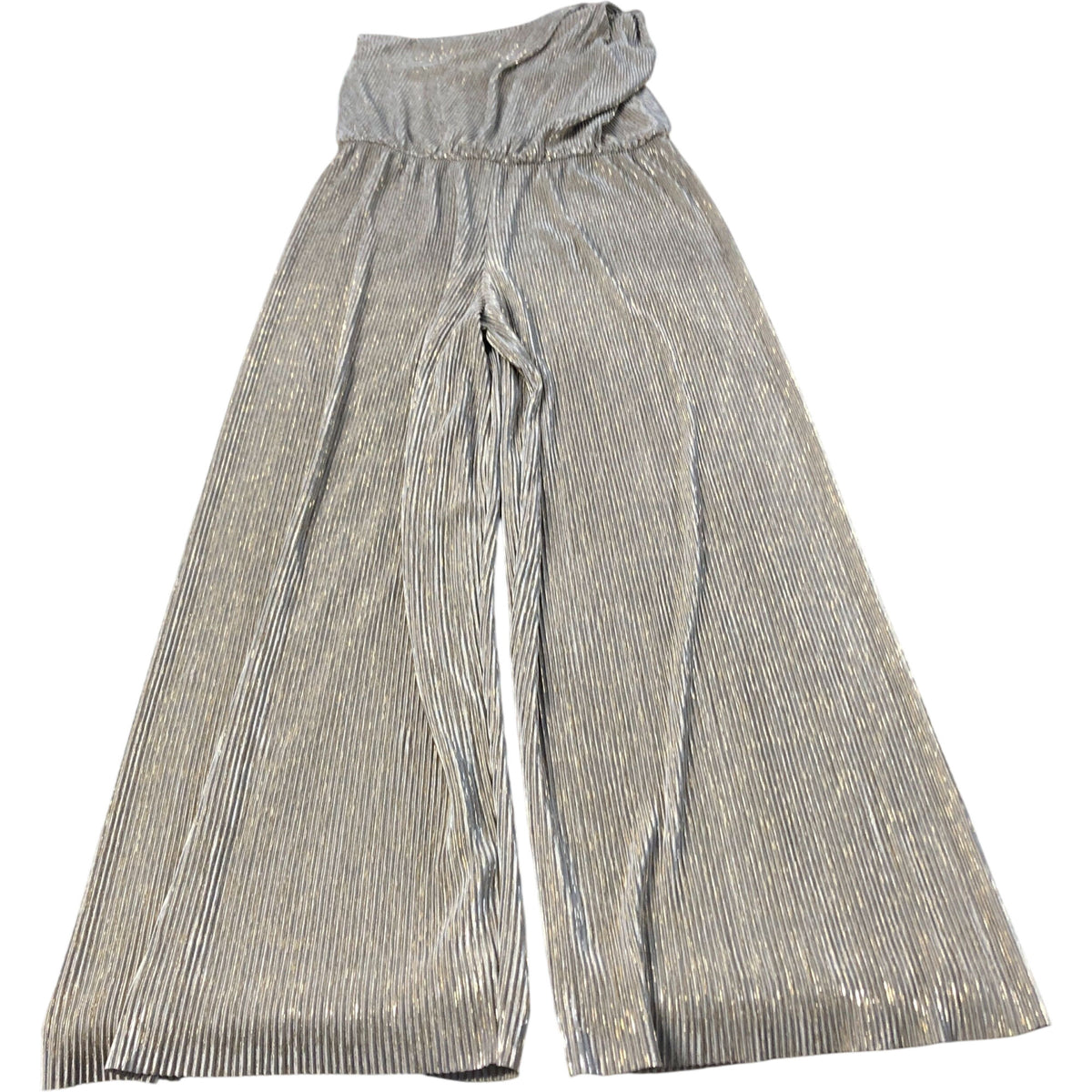 River Island Shiny Pleated Jumpsuit Size M Women's Gold Metallic Lounge Wear