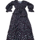 Baukjen Leopard Print Dress UK6 Women's Long Sleeve Viscose Flowy Maxi
