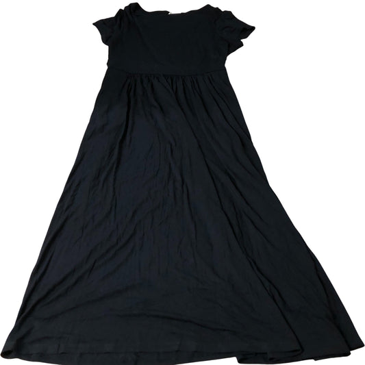 Boden Melanie Jersey Midi Dress Women's Black Casual Short Sleeve UK18