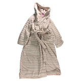 The White Company Women's Robe Soft Pink Organic Cotton Hooded Nightwear Size 10