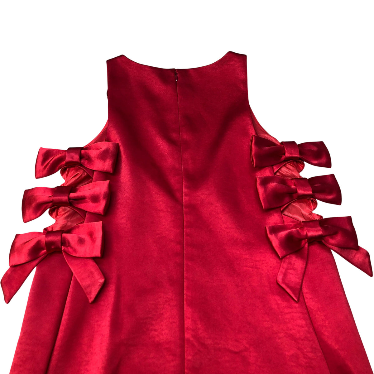 River Island Red Dress With Bow Detail Women's Sleeveless Trendy Fashion