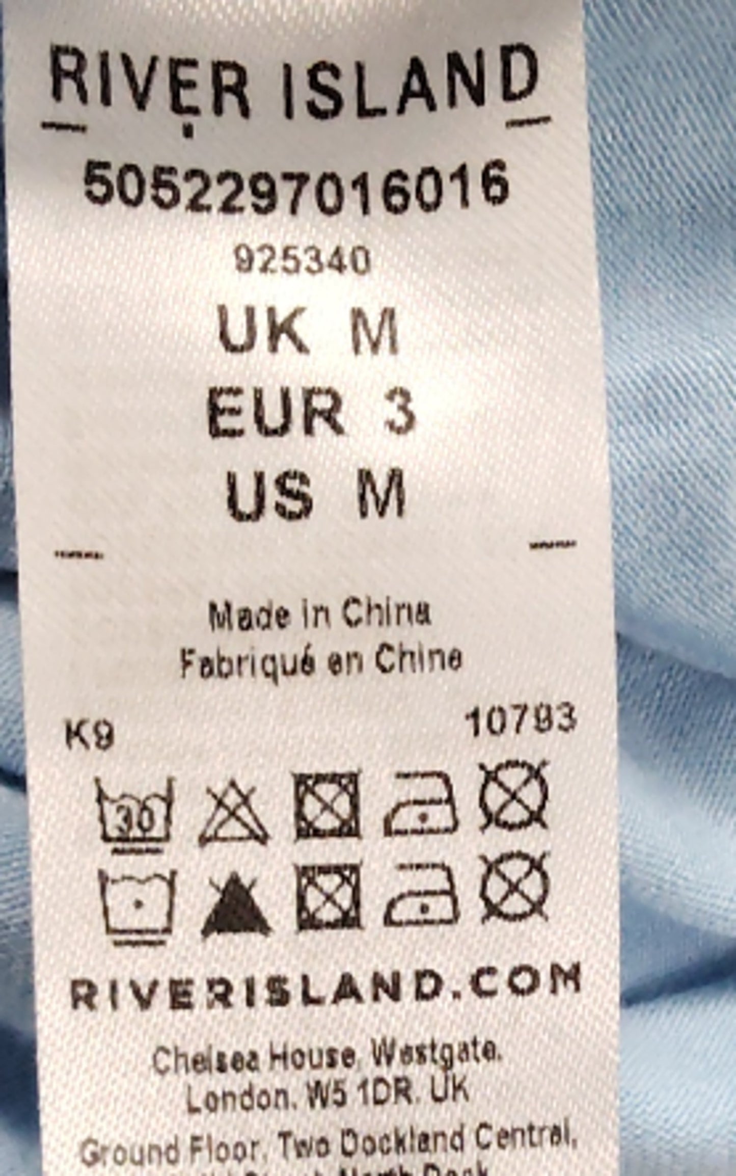 River Island UK10 Women's Blue One Shoulder Top Ruched Side Floral Detail