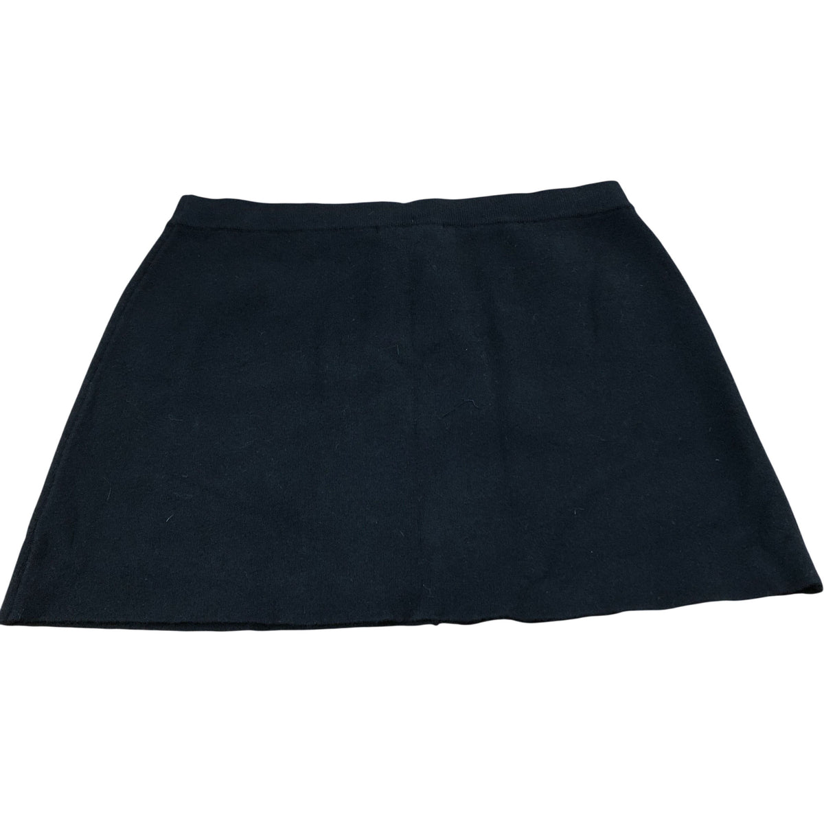 River Island Black A-Line Skirt UK18 Women's Button Front Stretchy Material