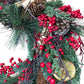 Festive Christmas Wreath Decorative Pinecones Berries Dried Oranges 18"
