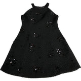 River Island Black Sequined Shift Dress UK8 Women's