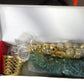Artificial Table Top Christmas Tree Decoration Kit Gold With Fairy Lights
