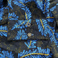 Long Sleeve Dress Floral Print Viscose Black Blue Size 6