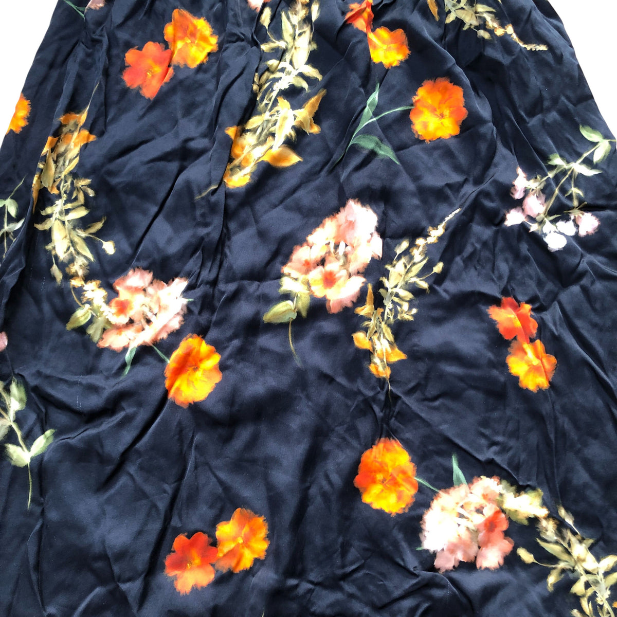 Baukjen Floral Maxi Dress Size UK 12 Women's Long Sleeve Viscose Black