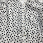 Baukjen Women's Polka Dot Blouse Size 8 Viscose Long Sleeve Ruffled Neck
