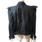 River Island Black Blouse Women's Ruffled Detail Long Sleeve Elegant Top Size 6