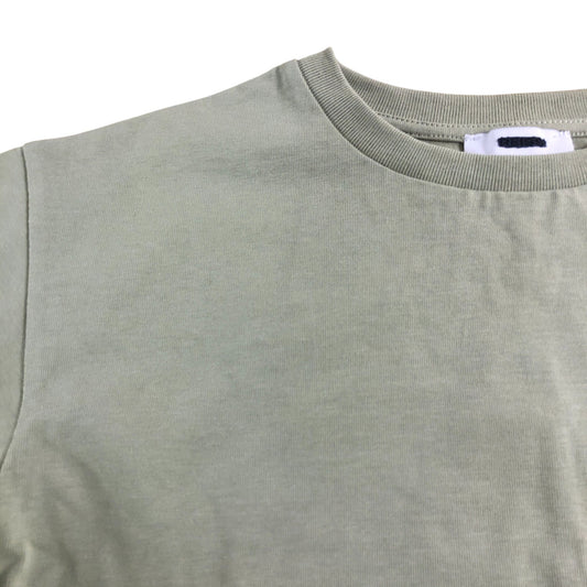 Short Sleeve Cropped T-Shirt Casual Style Cotton Green 6-7 Years