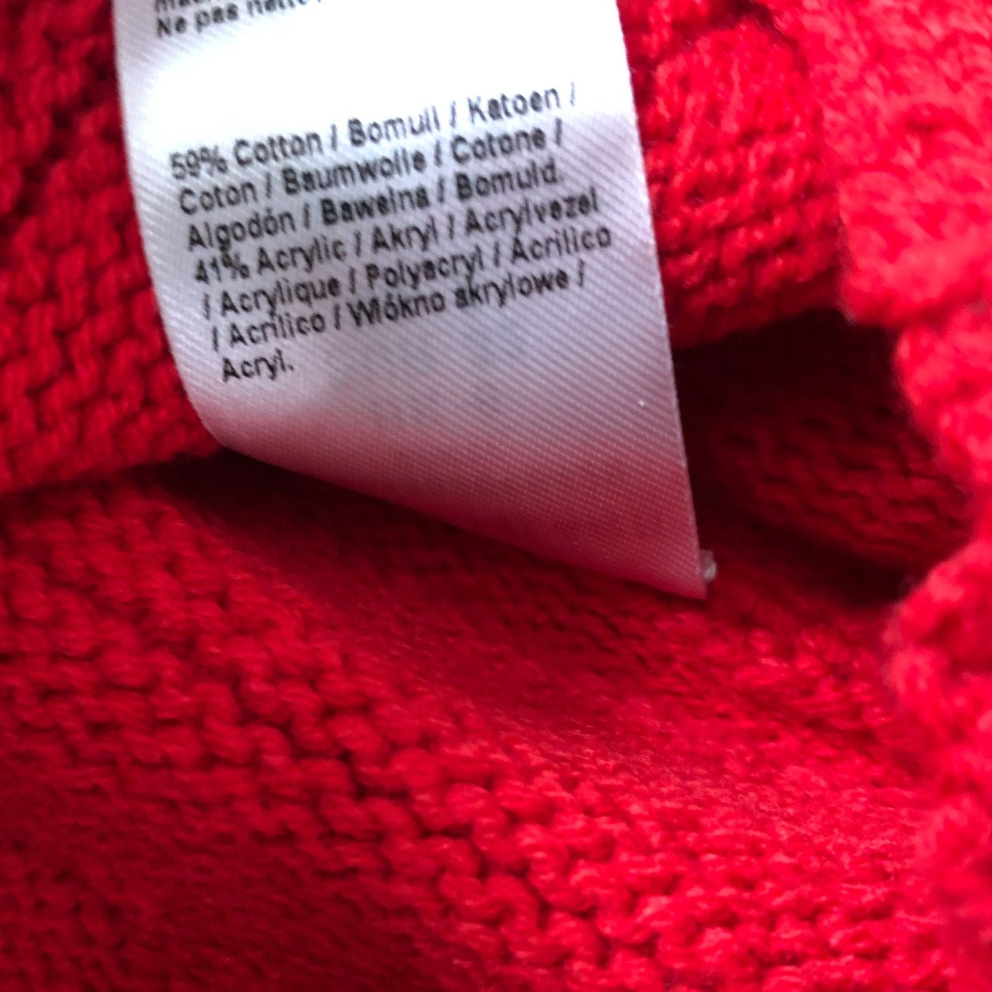 River Island Skater Skirt UK6 Women's Red Knitted Stretchy Cotton Blend