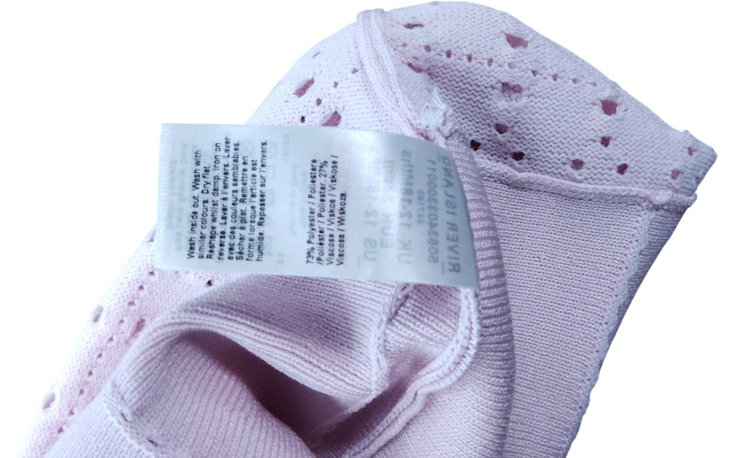 River Island Girls Pink Dress Age 12 Years Flower Detail Long Sleeve