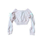 River Island Girl's Cropped Sweater Pink with Lace Detail Long Sleeve 9-10 Years